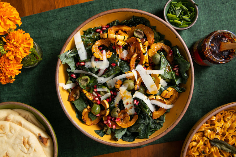Hot Honey Harvest Salad with Roasted Squash