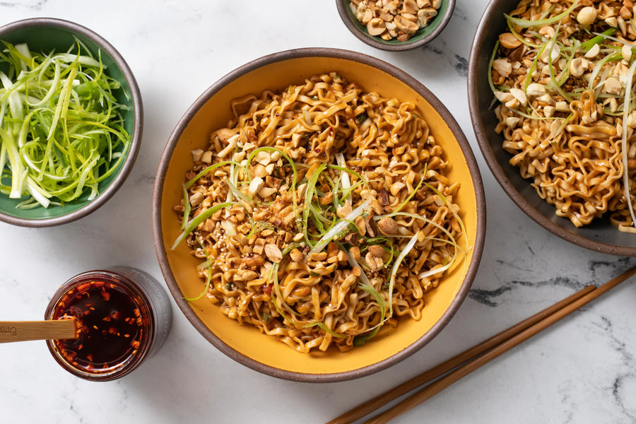 HOT HONEY PEANUT NOODLES