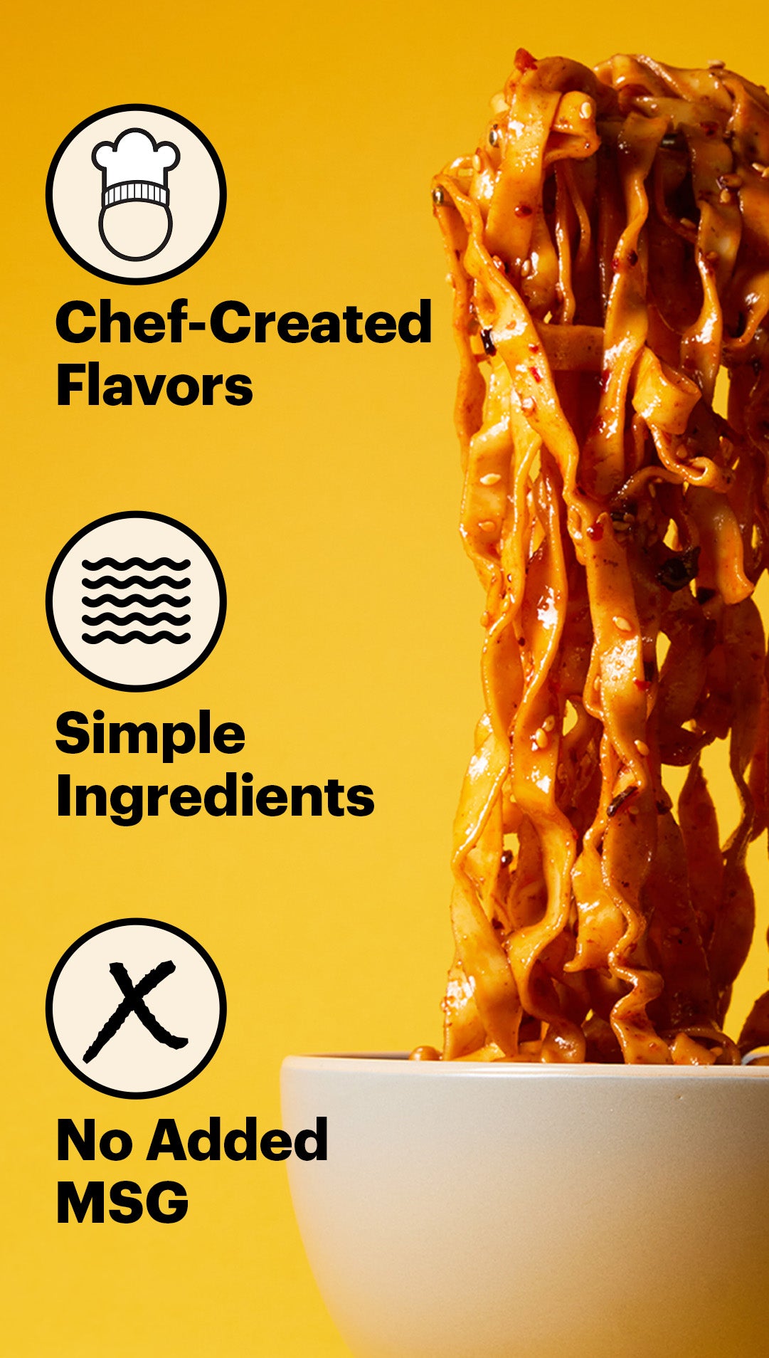 value proposition infographic with noodle design