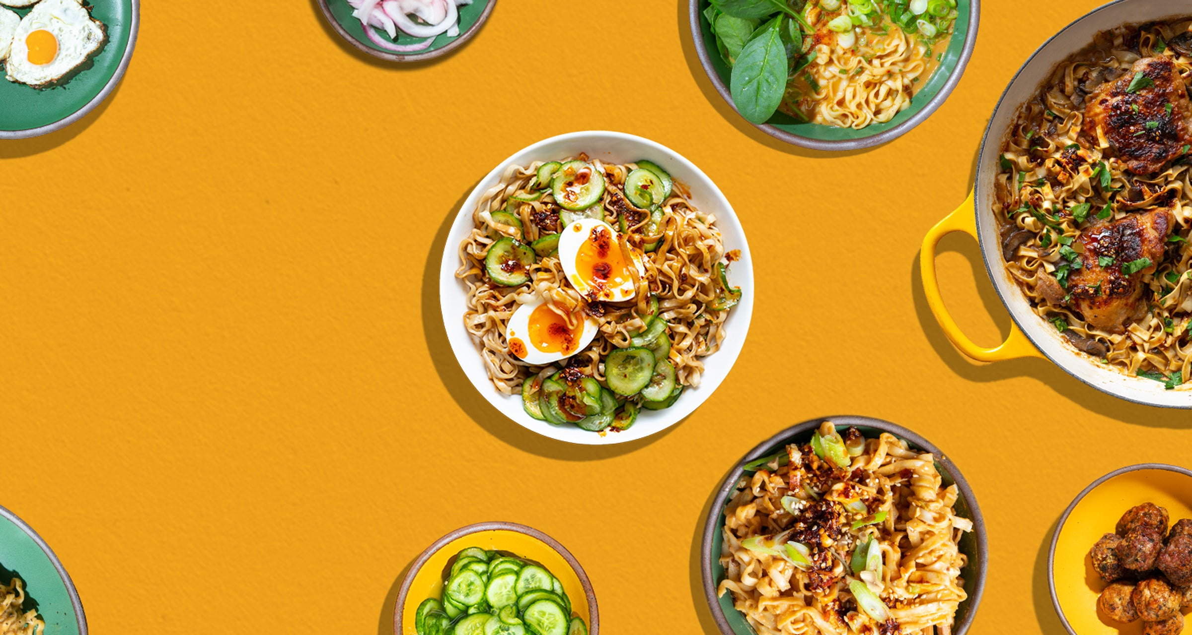 Bowls of Momofuku noodles