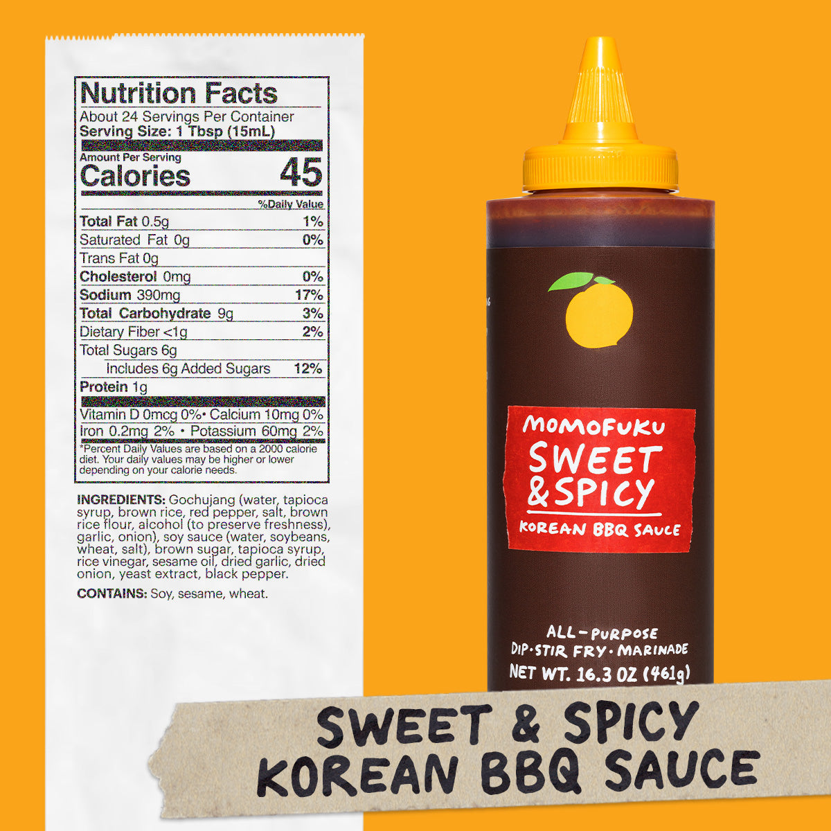 Nutrition Facts for Sweet & Spicy Korean BBQ Sauce