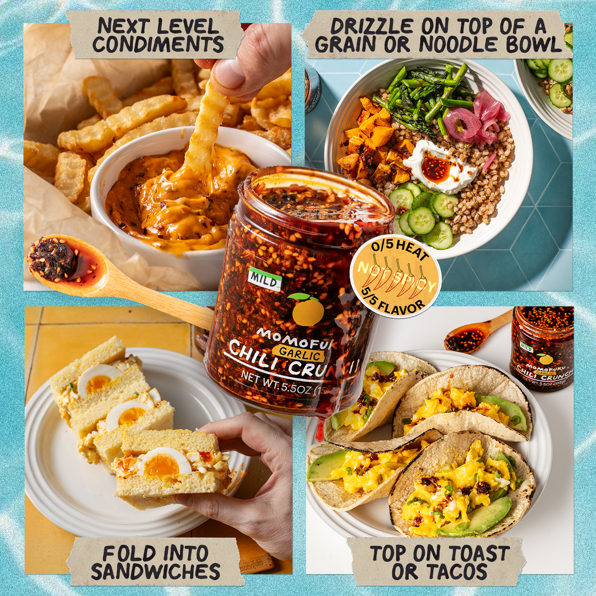 Mild Garlic Chili Crunch 4-Pack