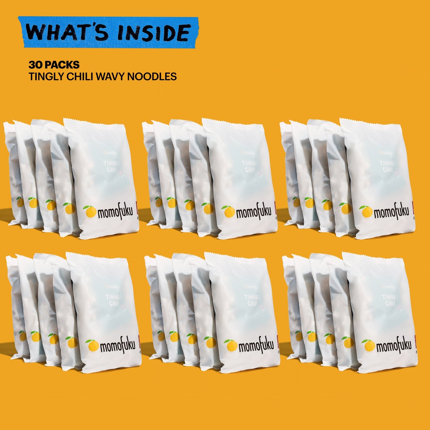 30 servings of tingle chili wavy noodles inner packs