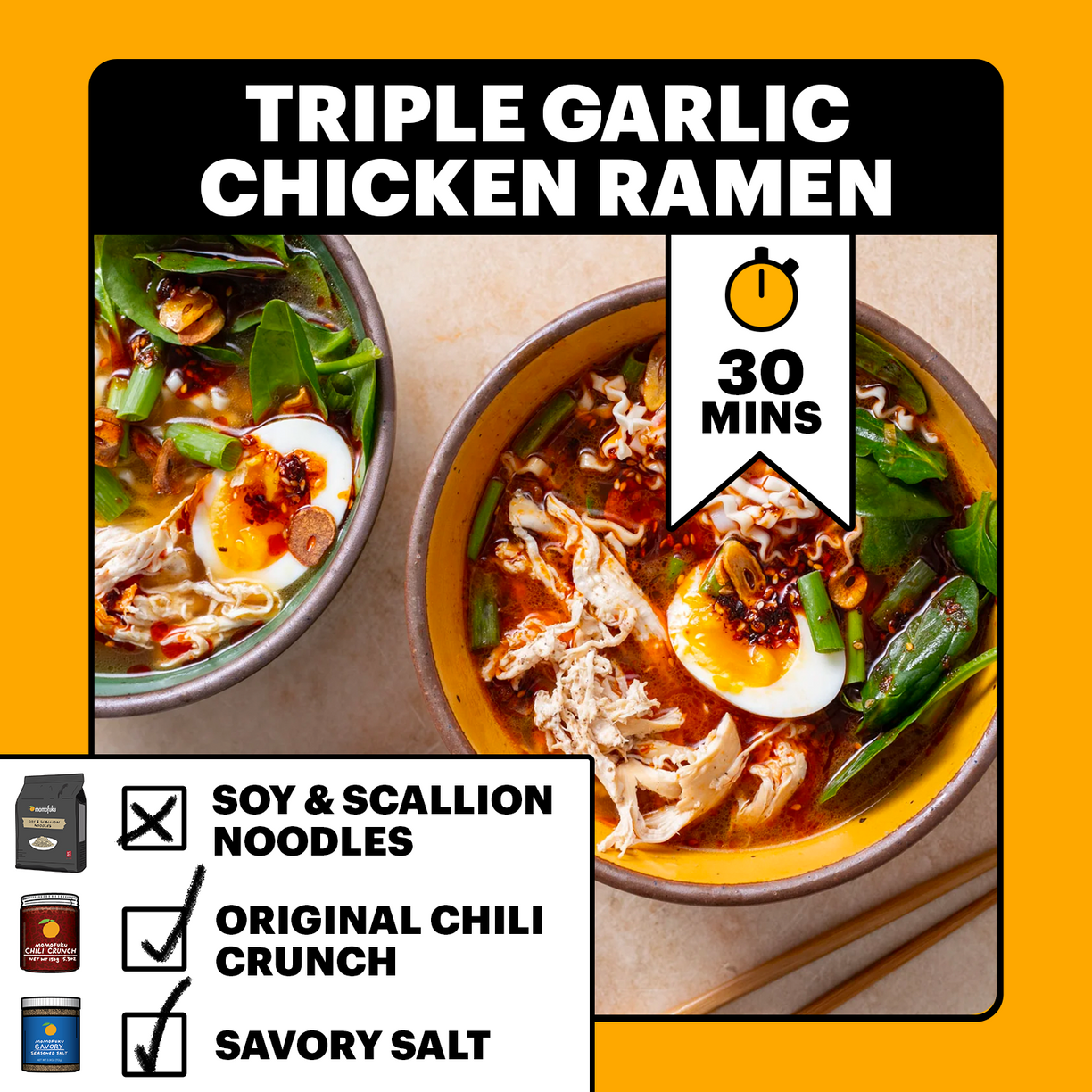 Recipe Pack: Triple Garlic Chicken Ramen