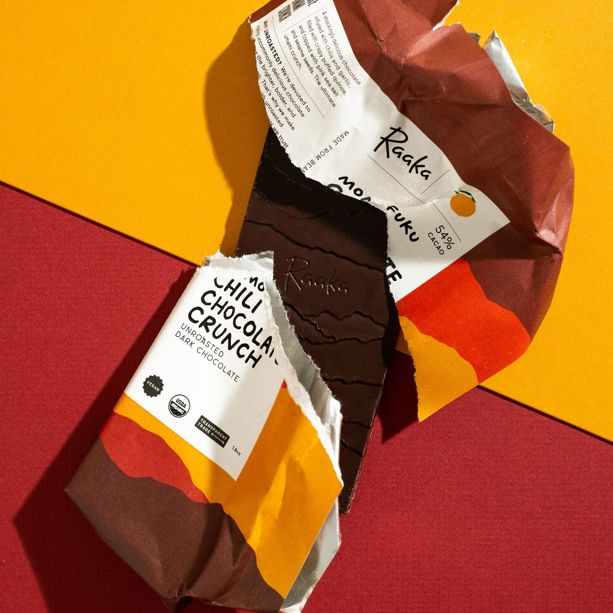 raaka momofuku chili chocolate crunch bar