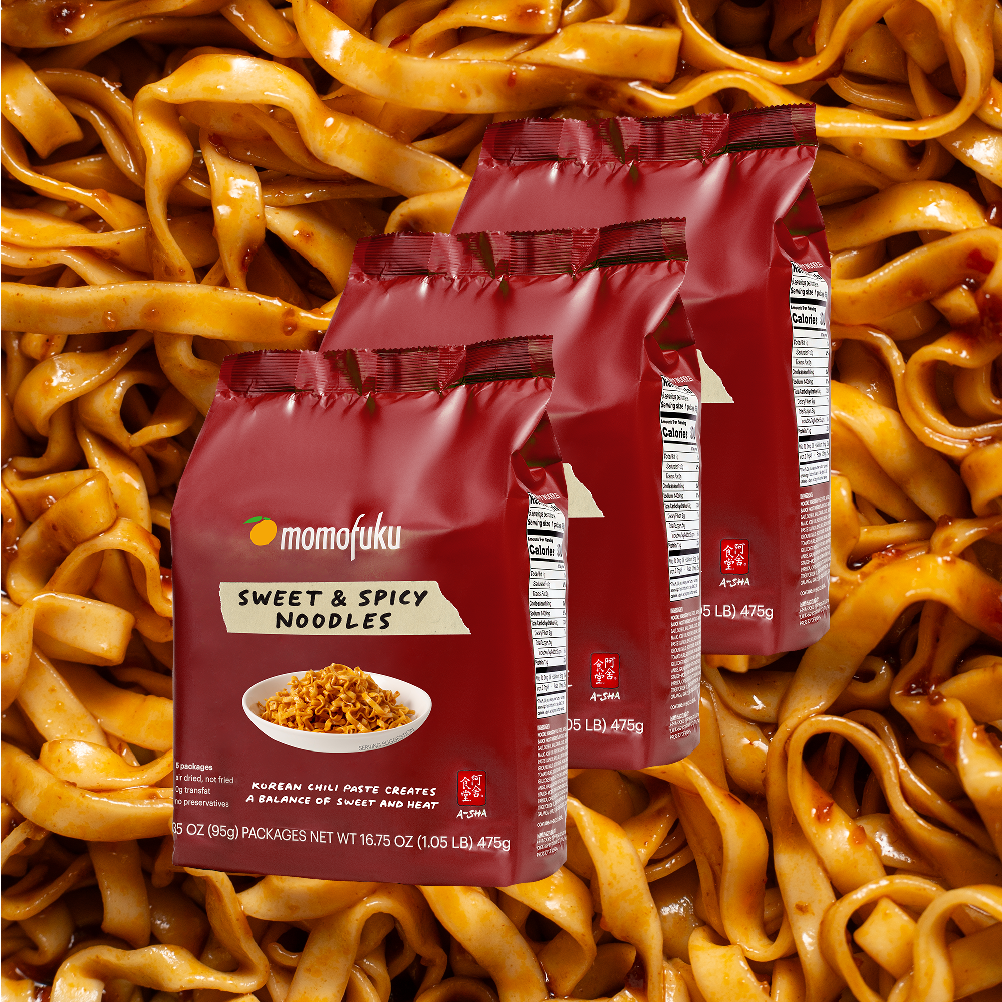 sweet & spicy noodles | 15 servings